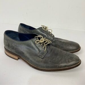Cole Haan Leather Grey Gray Mens Derby Shoes Casual